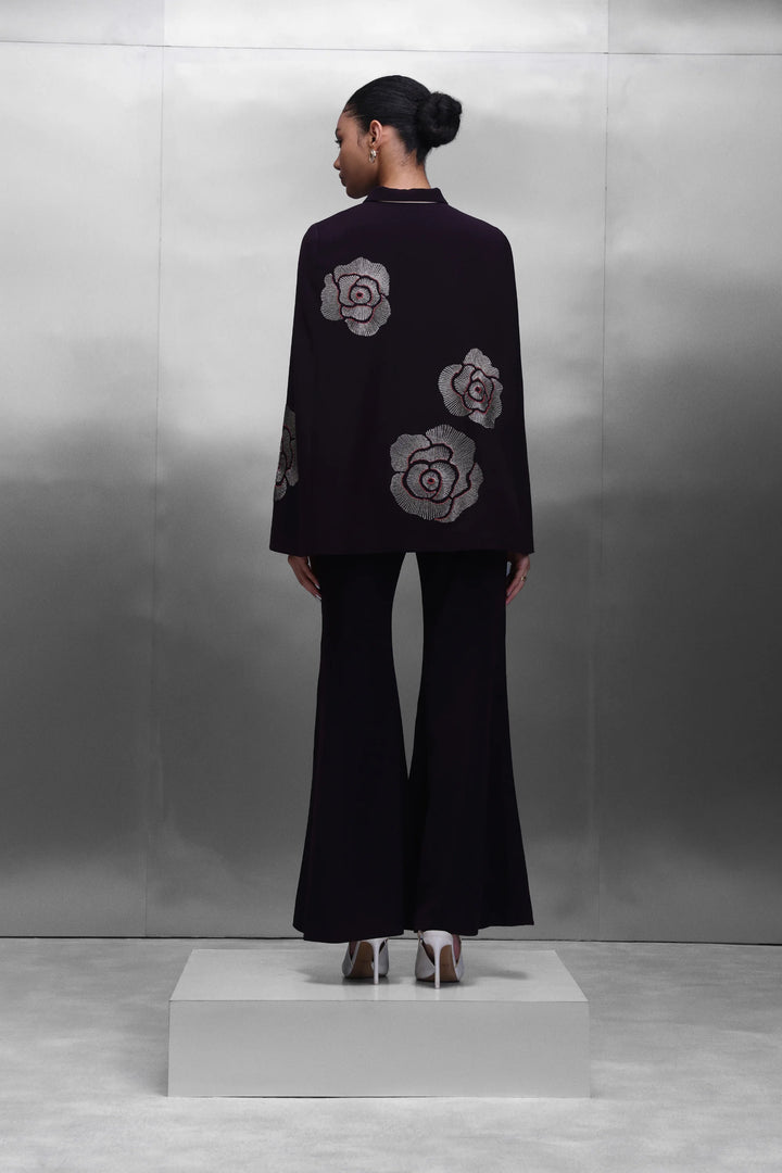BELL BOTTOM PANTS OF ( GEOMETRIC ROSES CAPE )