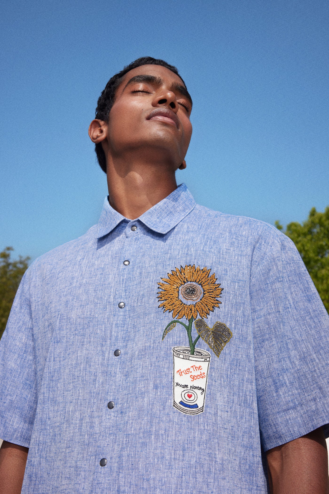 POP CAN WITH FLOWERS HALF SLEEVE SHIRT