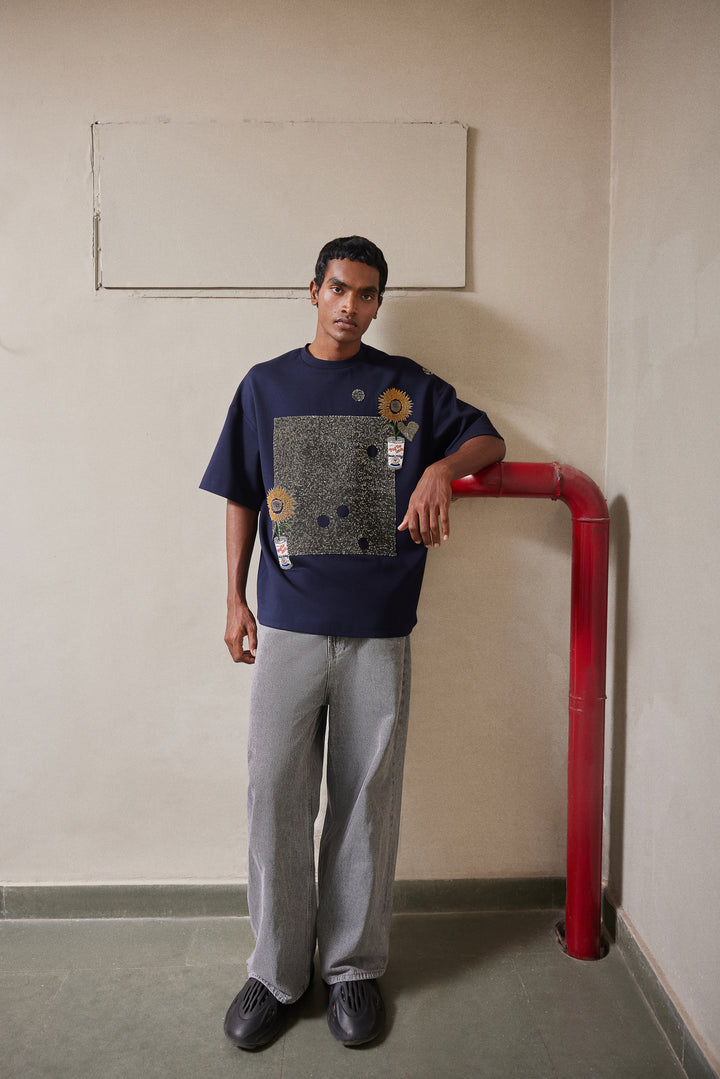 POP CAN WITH FLOWERS BOXY T-SHIRT