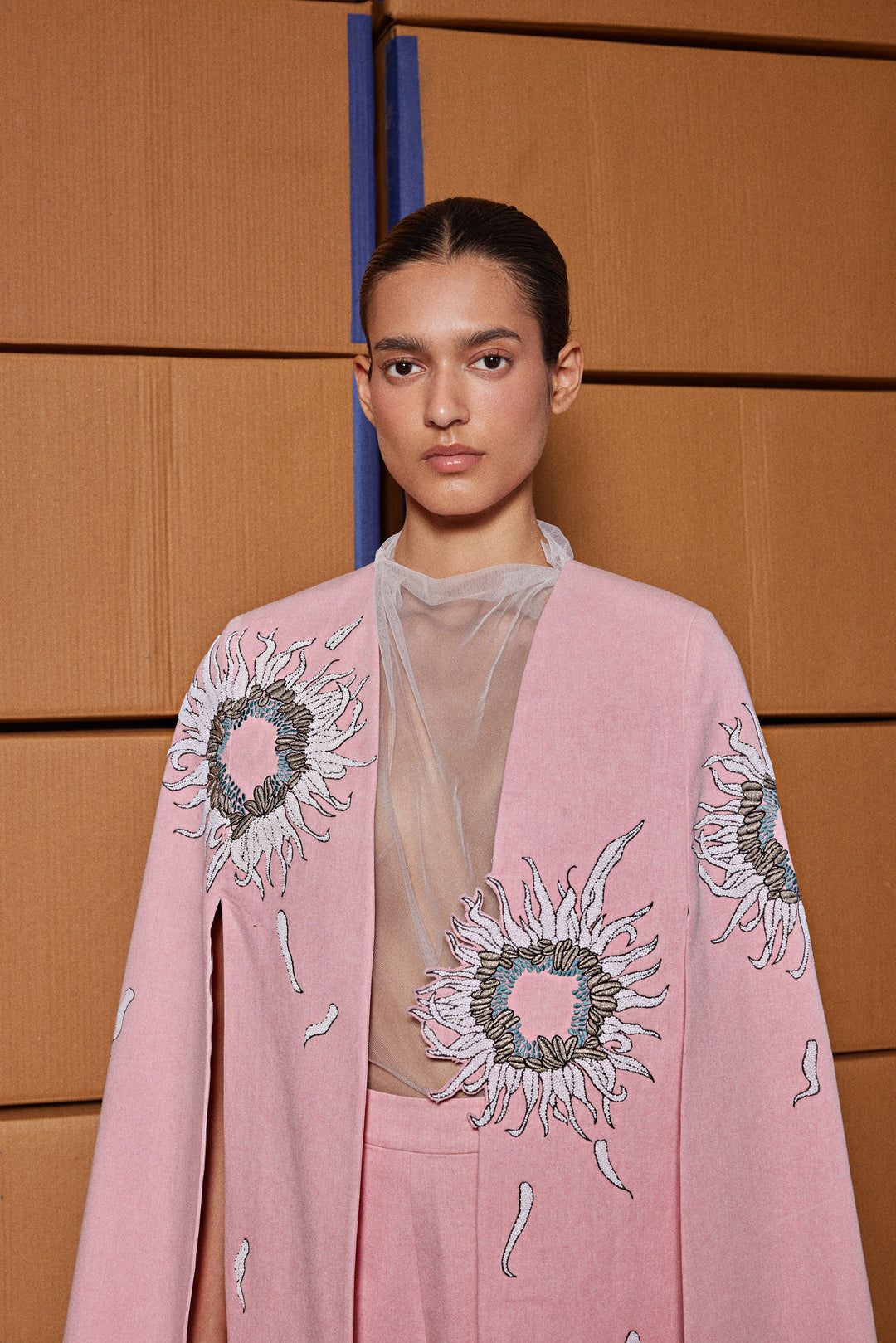 MULTI PETALS LONG CAPE