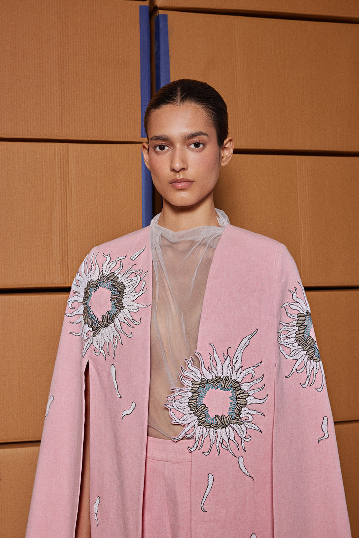 MULTI PETALS LONG CAPE