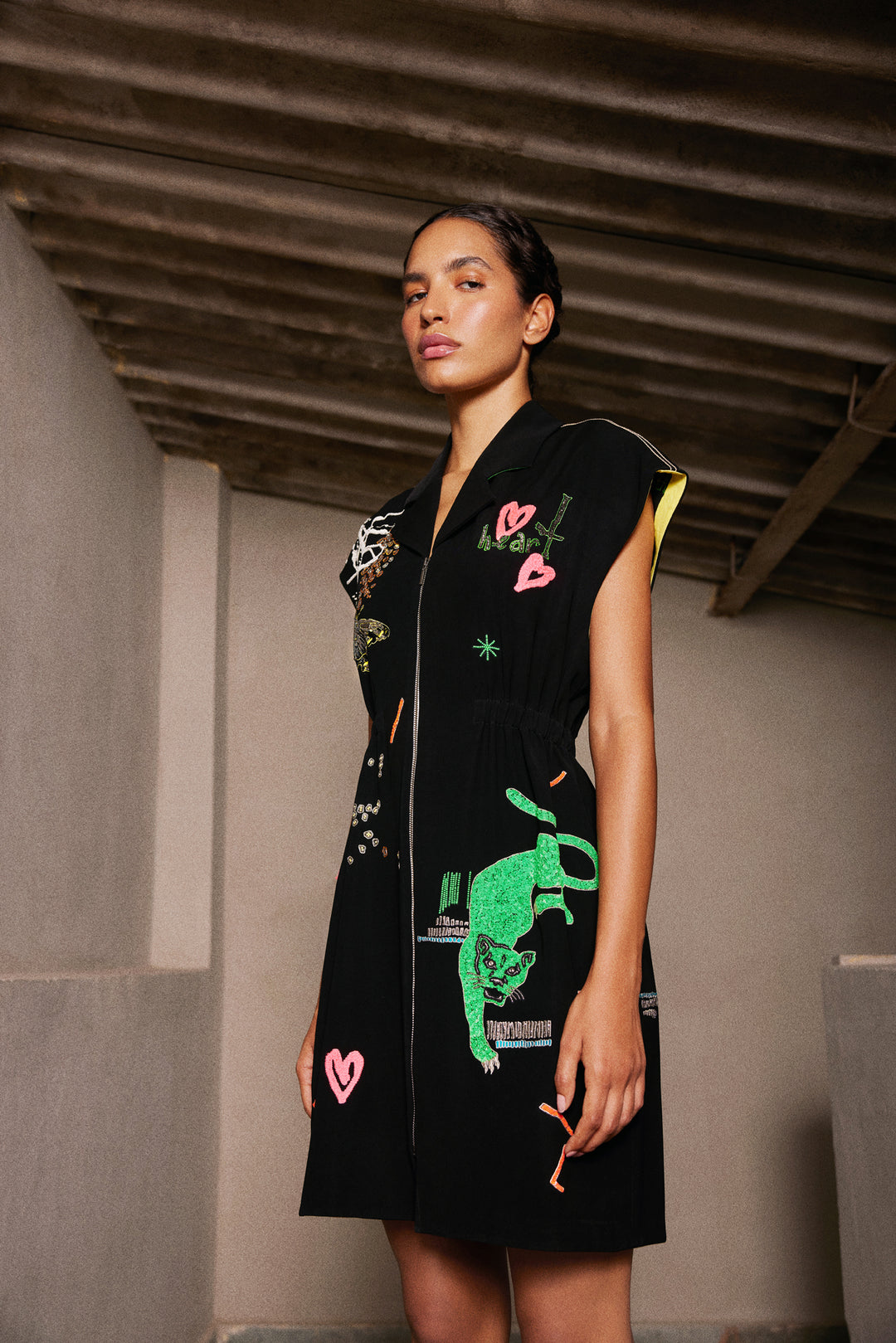 FUNKY PANTHER ROBE DRESS