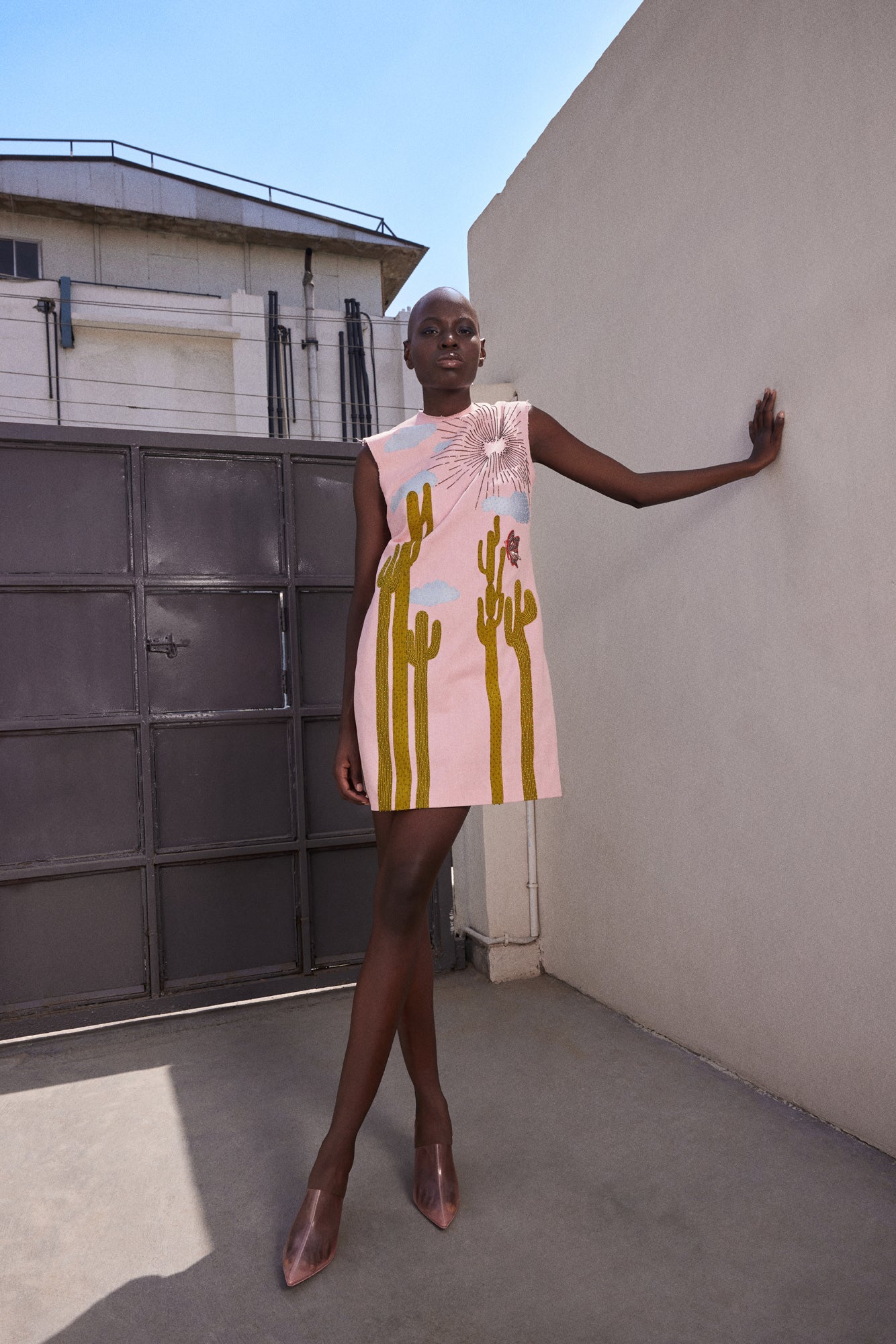 CACTUS SLEEVELESS MINI DRESS