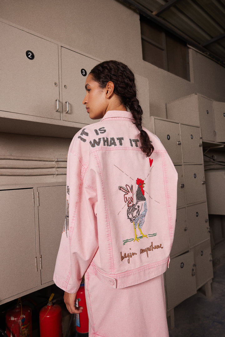 HEARTS &amp; CROWN OVERSIZED JACKET