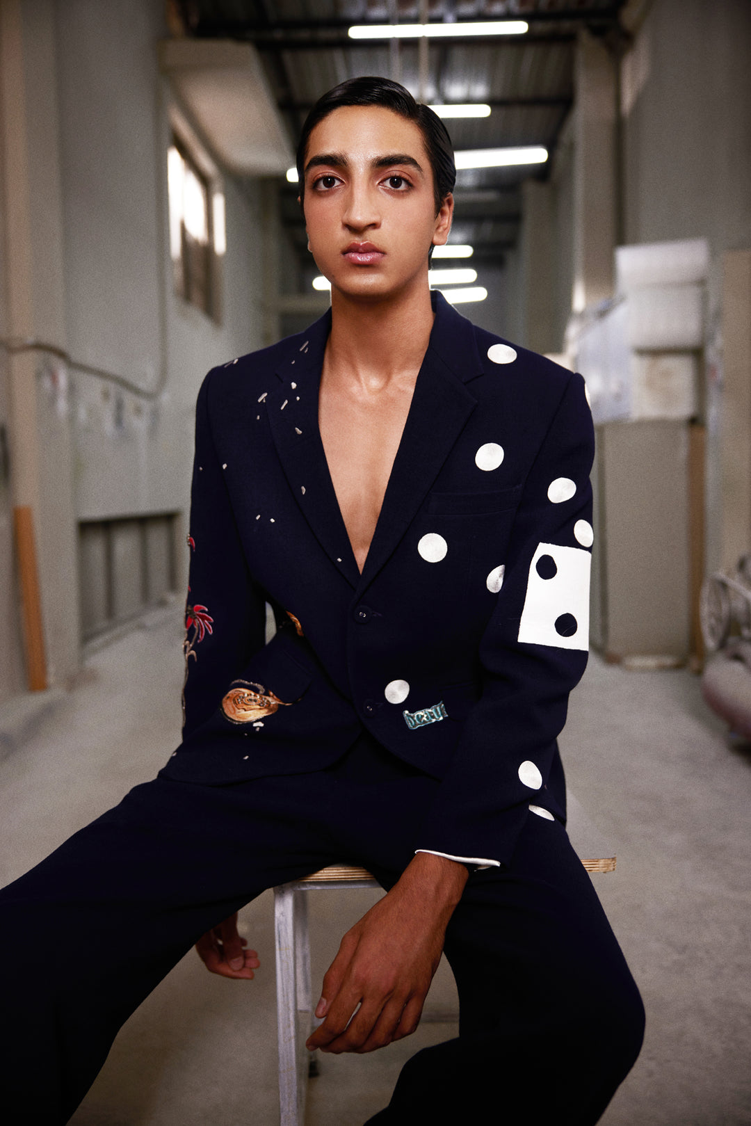 HEART, TELEPHONE AND TEXT BLAZER