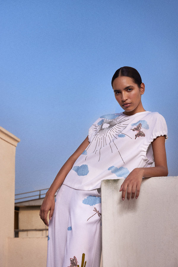 CACTUS ELASTICATED TOP