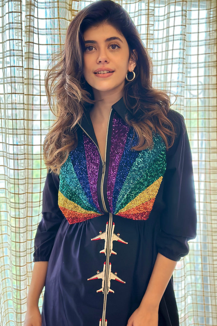 Sanjana Sanghi In Fly Over The Rainbow Parka