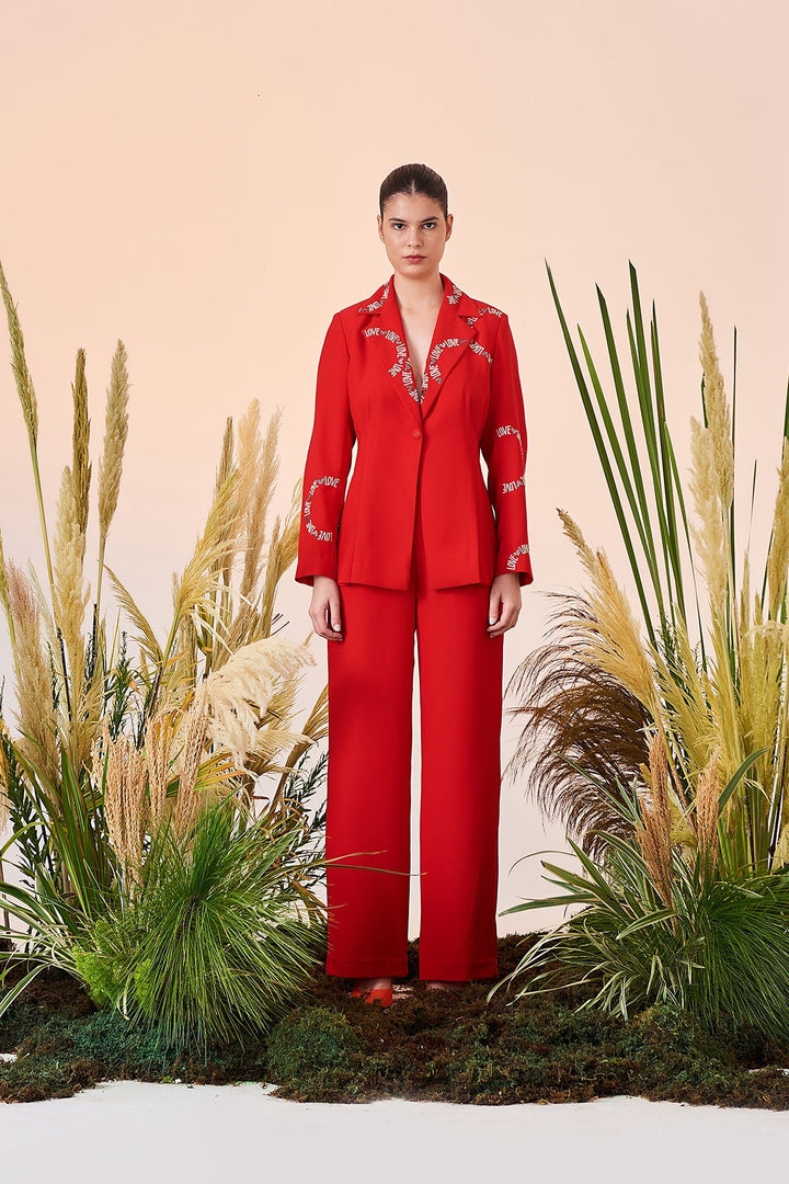 Mansi Ugale in Love Circle Nipped Waist Coat And Straight Pant