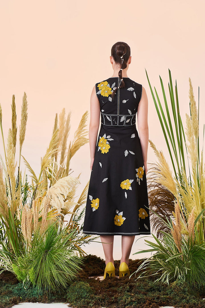 Aishwarya Lekshmi in Blooming Flower Corset Midi Dress