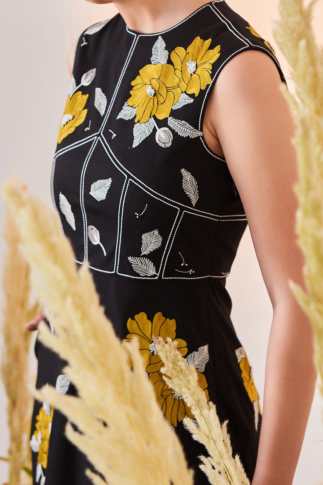 Aishwarya Lekshmi in Blooming Flower Corset Midi Dress