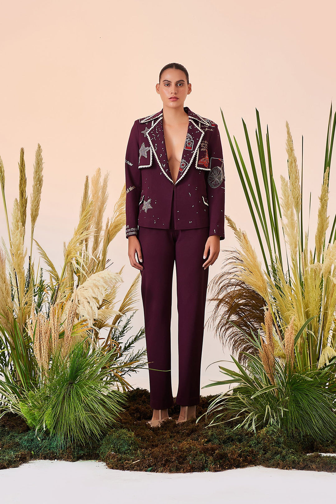 Aastha Shah in Post Card Trench Blazer And Pant