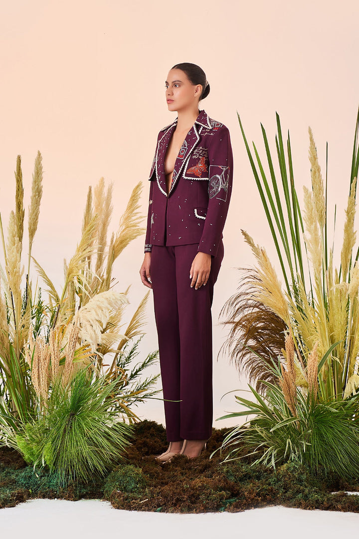 Aastha Shah in Post Card Trench Blazer And Pant