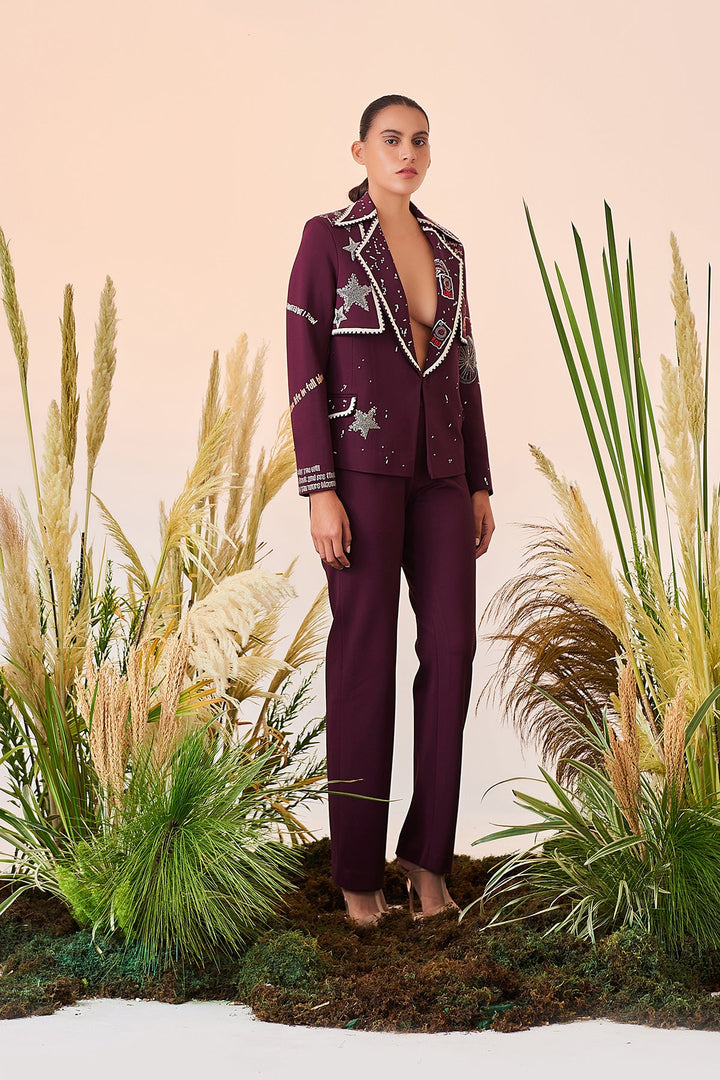 Aastha Shah in Post Card Trench Blazer And Pant