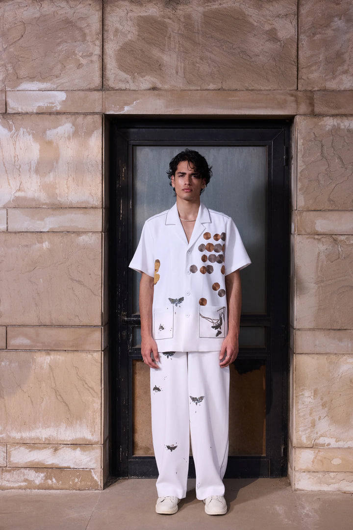 BAGGY PANTS OF ( CIRCLE AND FLUTTER HALF SLEEVE SHIRT )