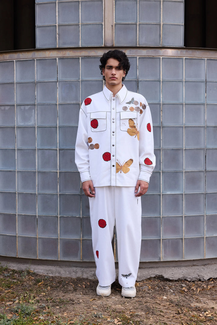 BAGGY PANTS OF ( CIRCLE AND FLUTTER OVERSIZED JACKET )
