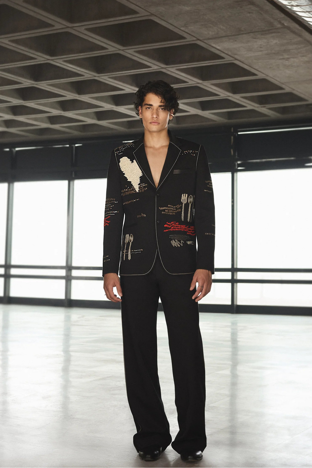 STRAIGHT PANTS OF ( CUTLERY BLAZER )