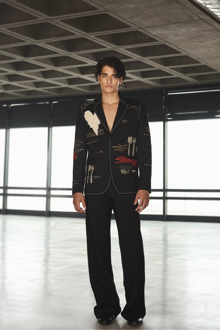 STRAIGHT PANTS OF ( CUTLERY BLAZER )