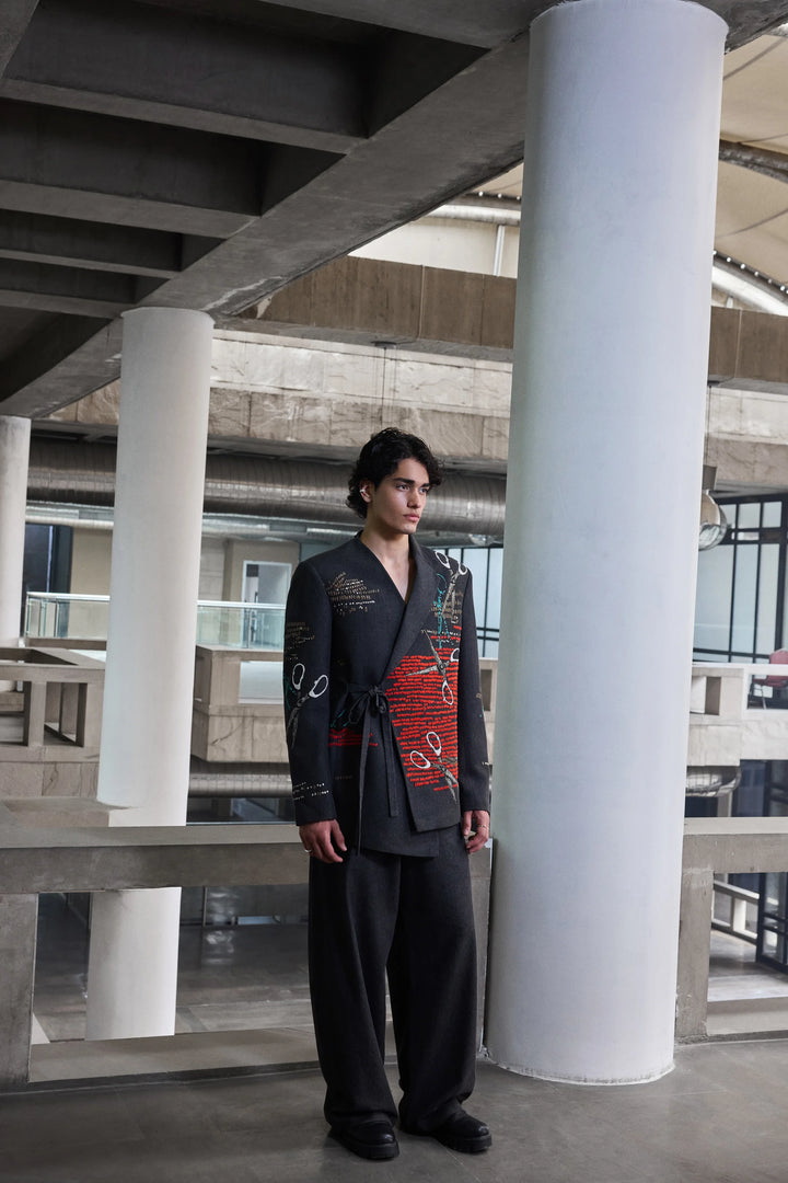 BAGGY PANTS OF ( SCISSORS WRAP BLAZER )