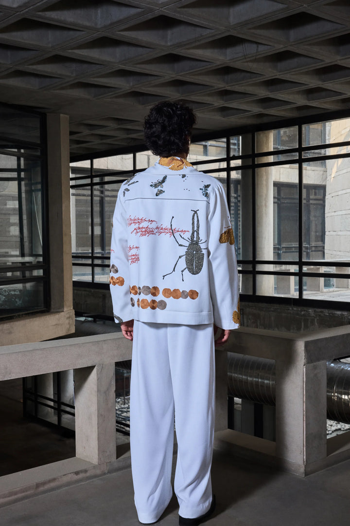 BAGGY PANTS OF ( CIRCLE AND FLUTTER BOXY JACKET )