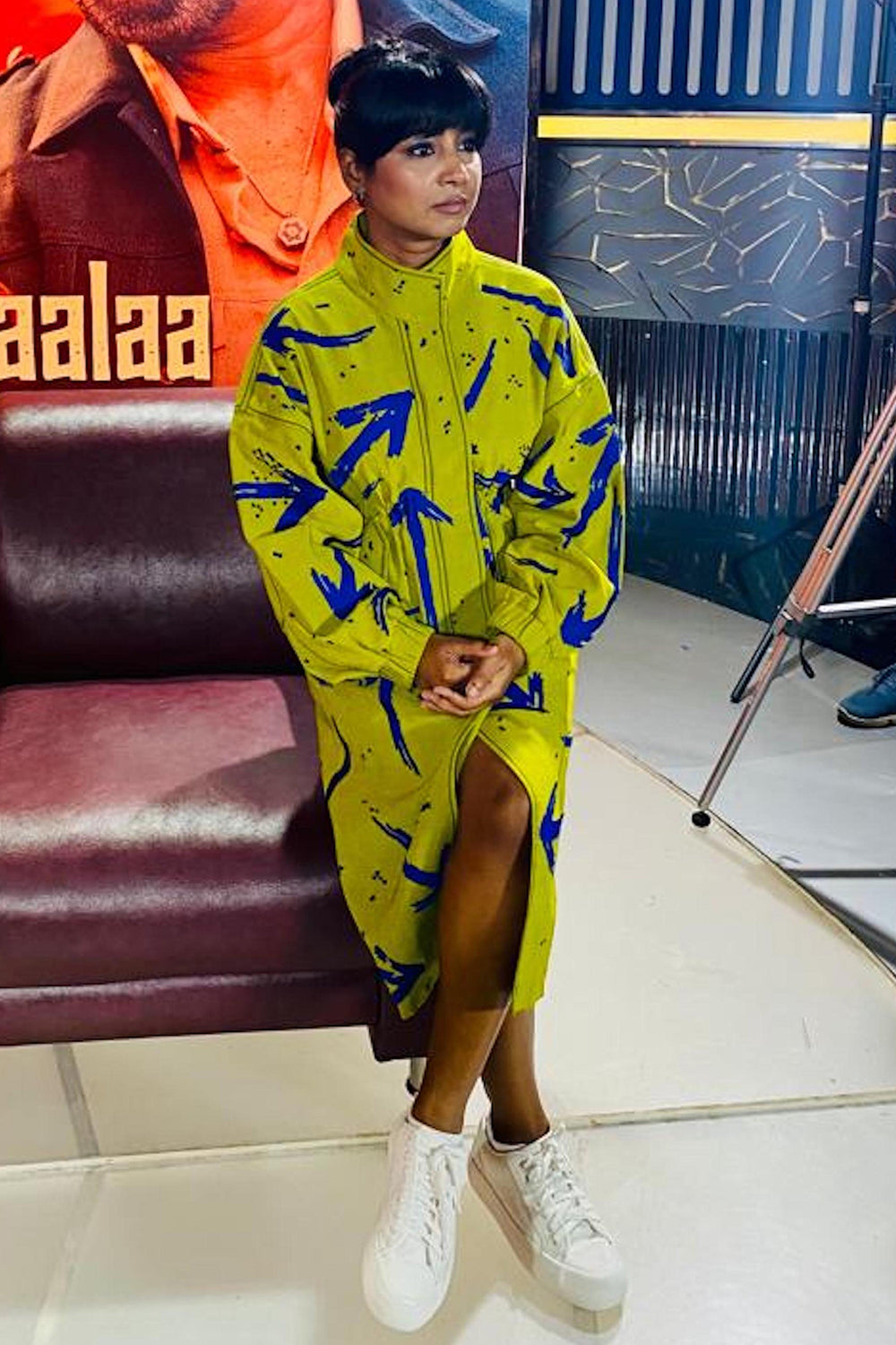 Shilpa Rao in Over the Rainbow Jacket Dress
