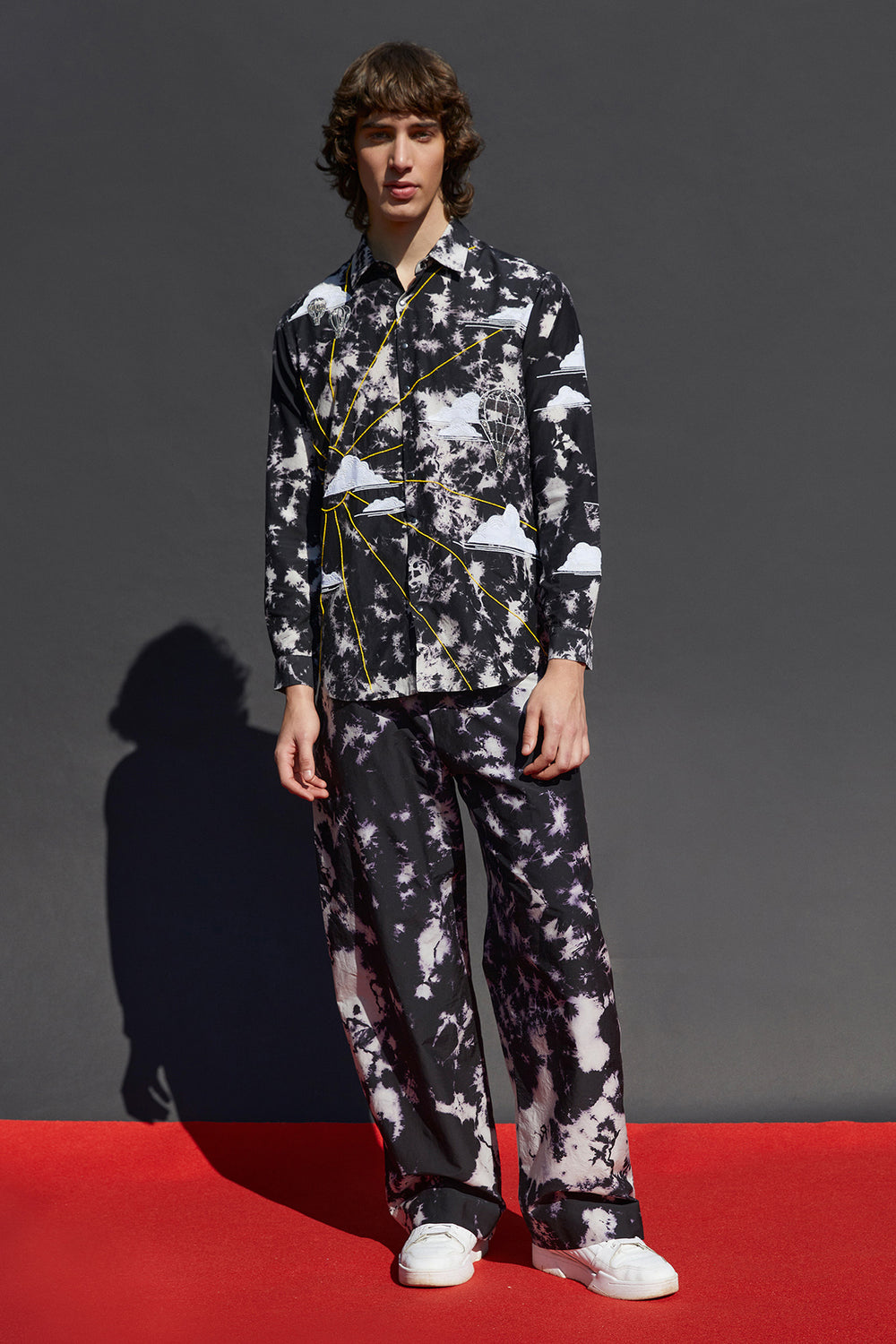 Sun, Clouds And Air Balloons Full Sleeves Shirt