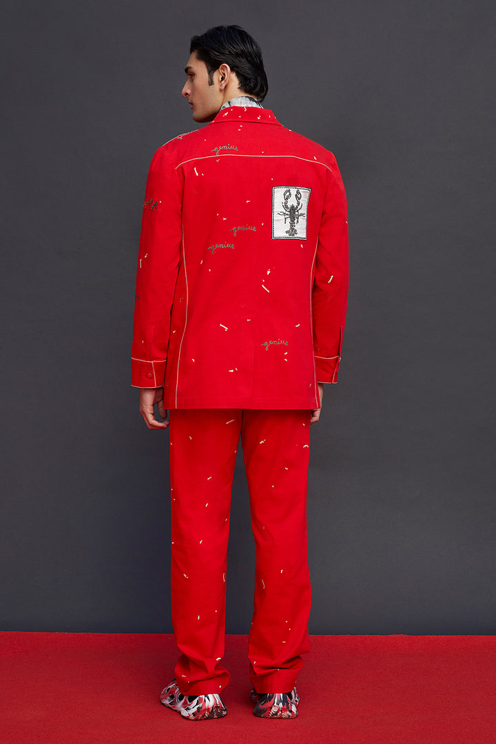 Telephone And Crab Shacket With Baggy Pants