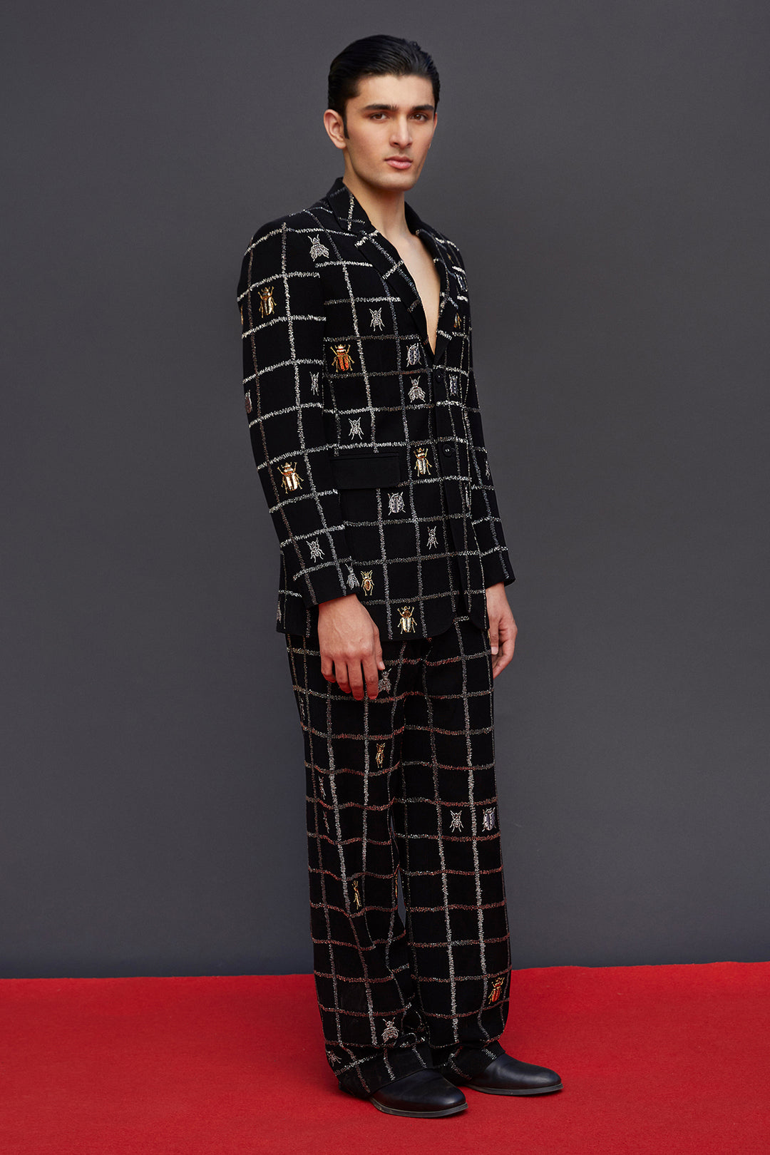 Insect Blazer With Straight Pants