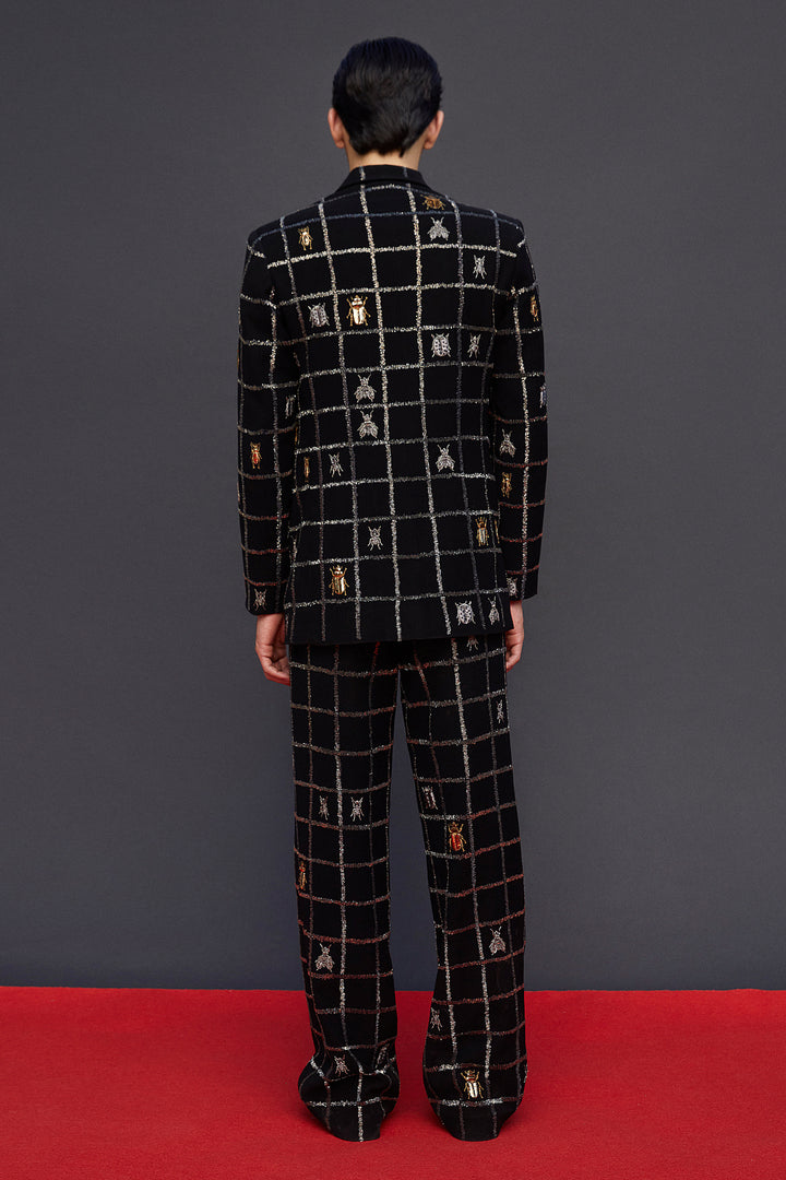 Insect Blazer With Straight Pants