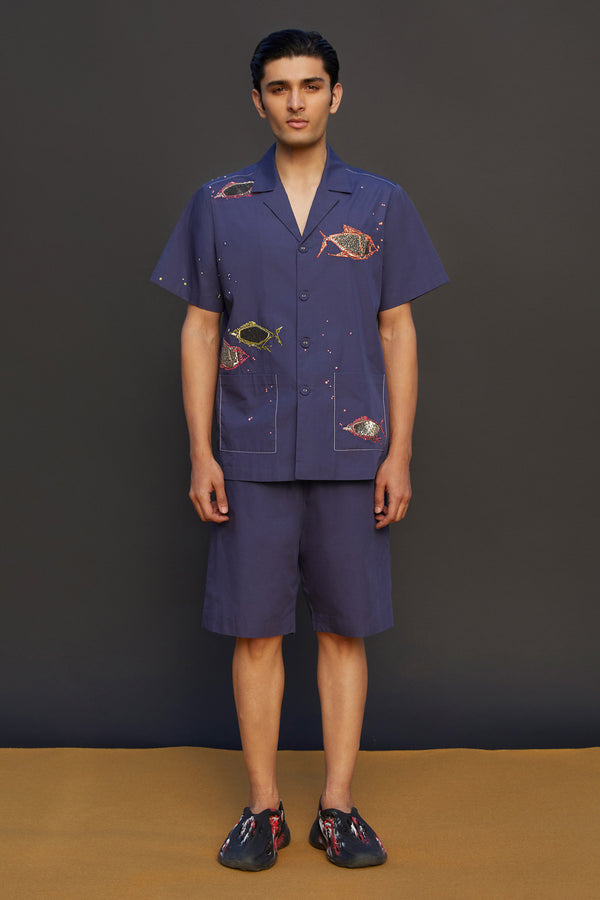 Fish Half Sleeves Shirt