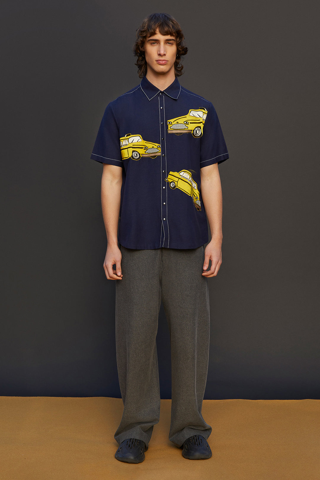 Taxi Half Sleeves Boxy Shirt