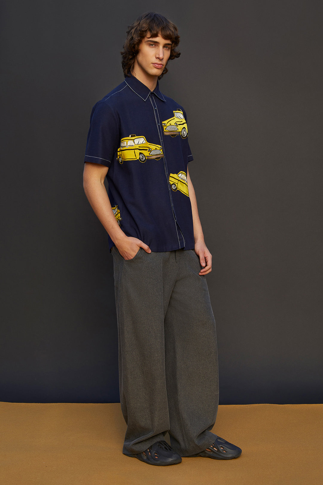 Taxi Half Sleeves Boxy Shirt