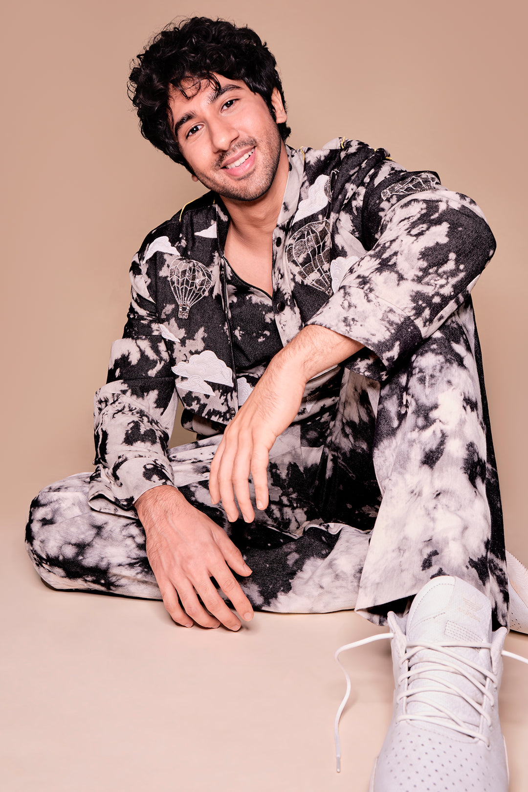 Vihaan Samat in Air Balloon,Clouds And Sun Double Layer Bomber With Pants