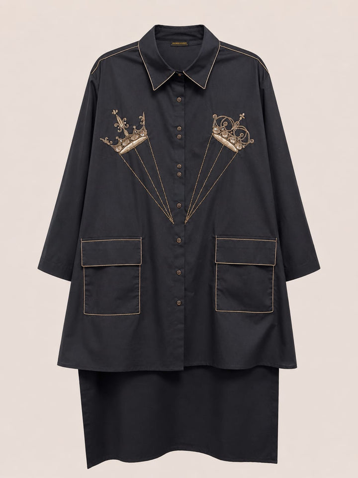 Crown Hi-low Shirt Dress