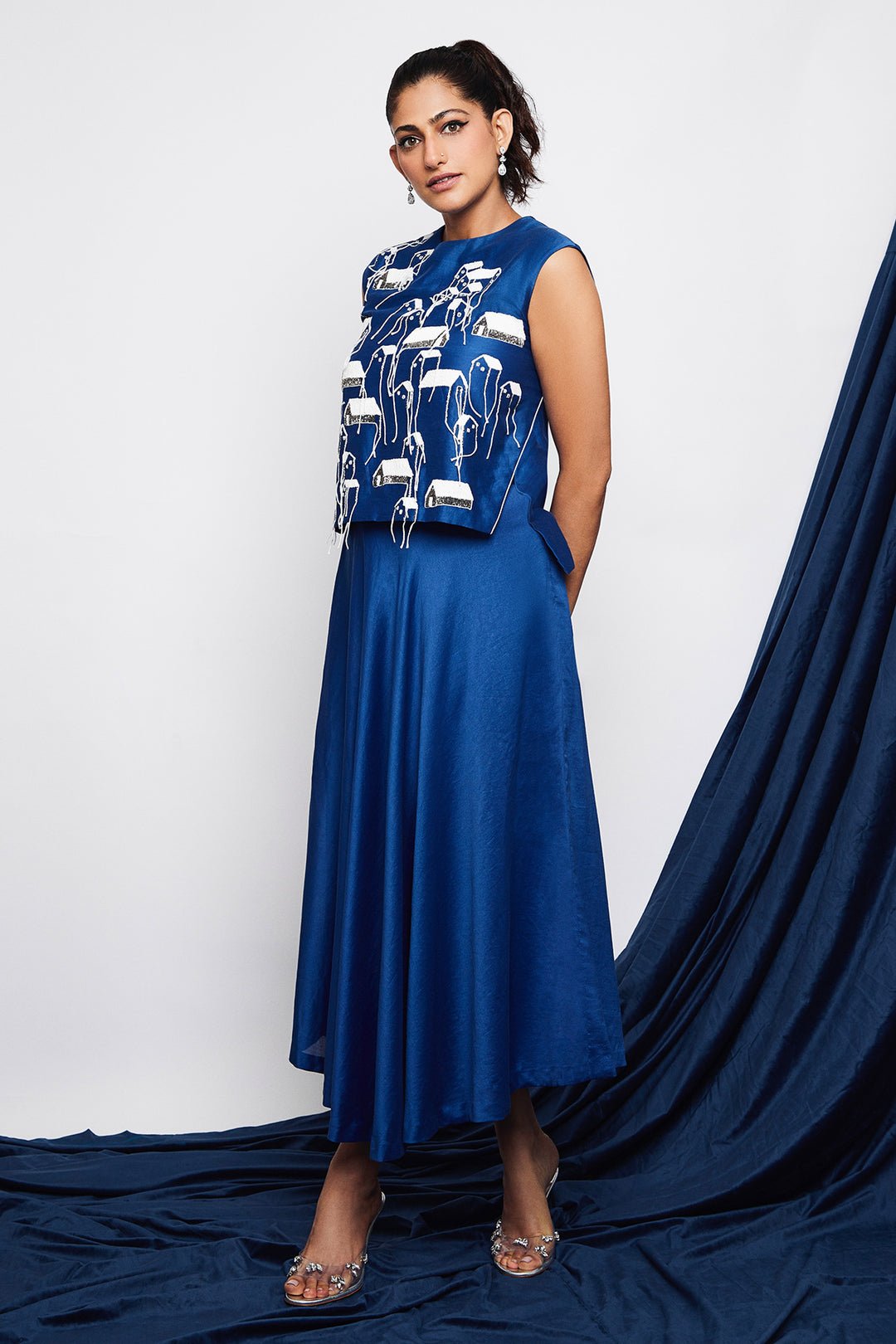 Kubbra Sait In Tiny Houses Sleeveless Top With Circular Skirt