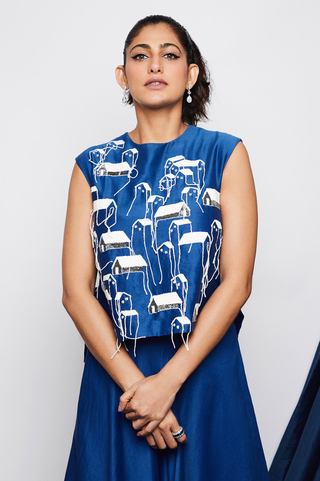 Kubbra Sait In Tiny Houses Sleeveless Top With Circular Skirt