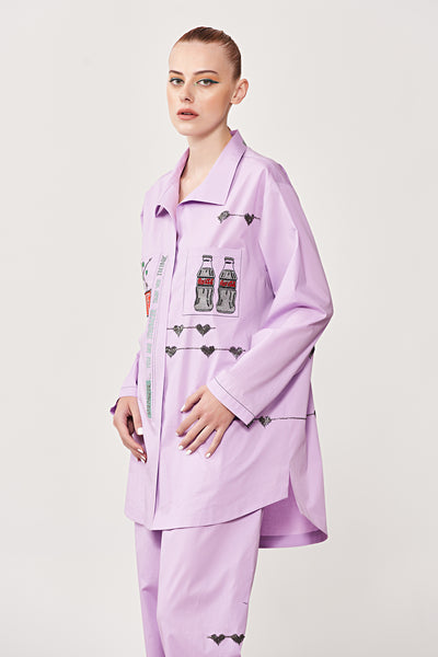 Coca Cola Love Oversized Shirt With Pant