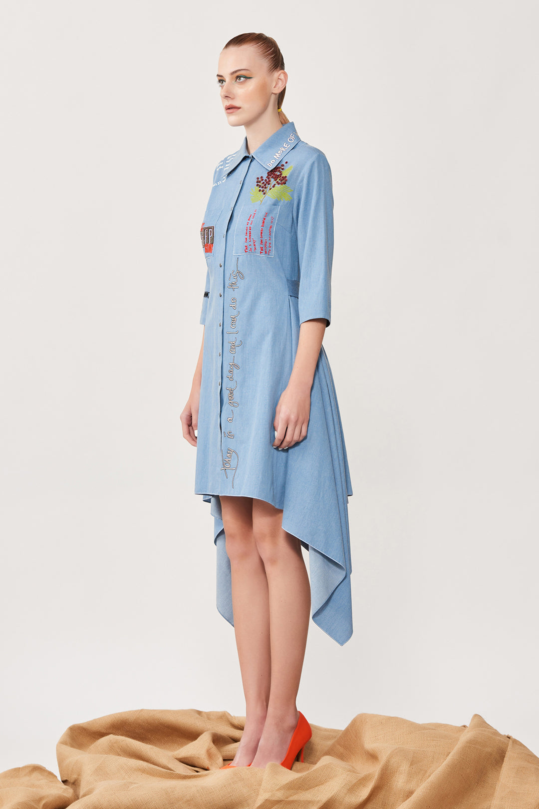 Keep Going Draped Dress With Belt at the Back