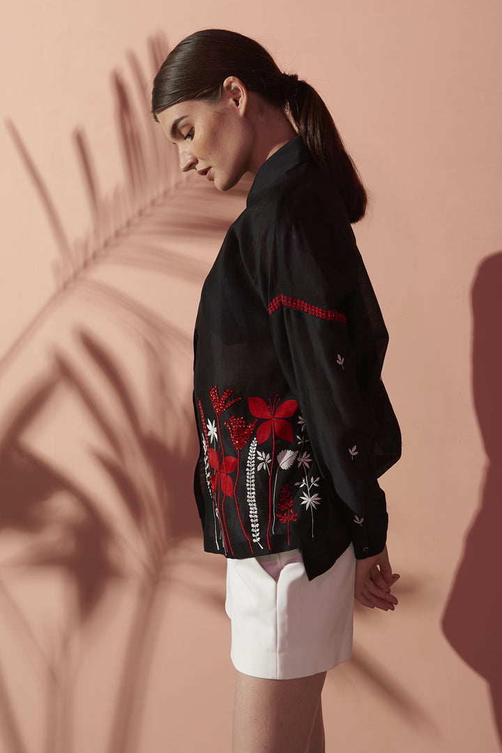 Botanical High Low Boxy Shirt