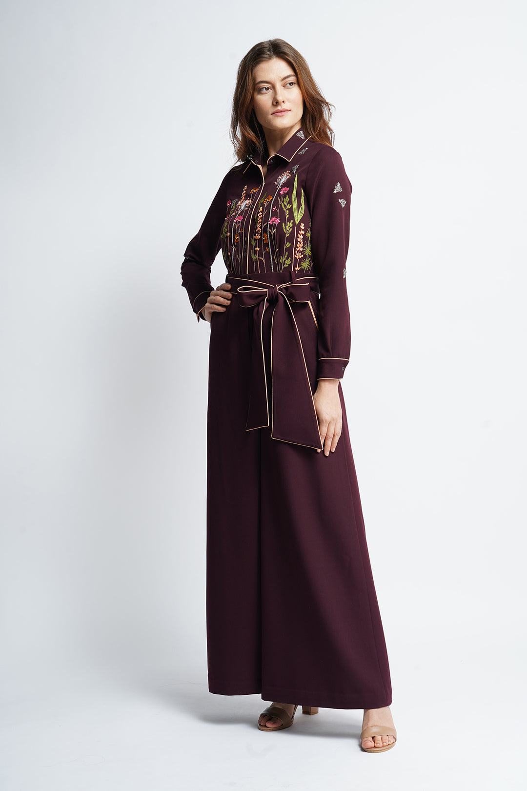 Summer Bloom Jumpsuit with Belt