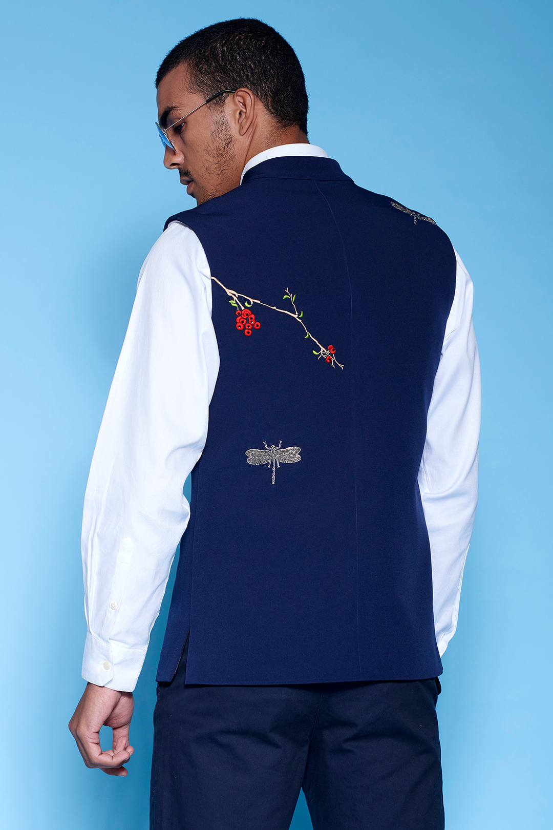 Berries and Dragonflies Nehru Jacket