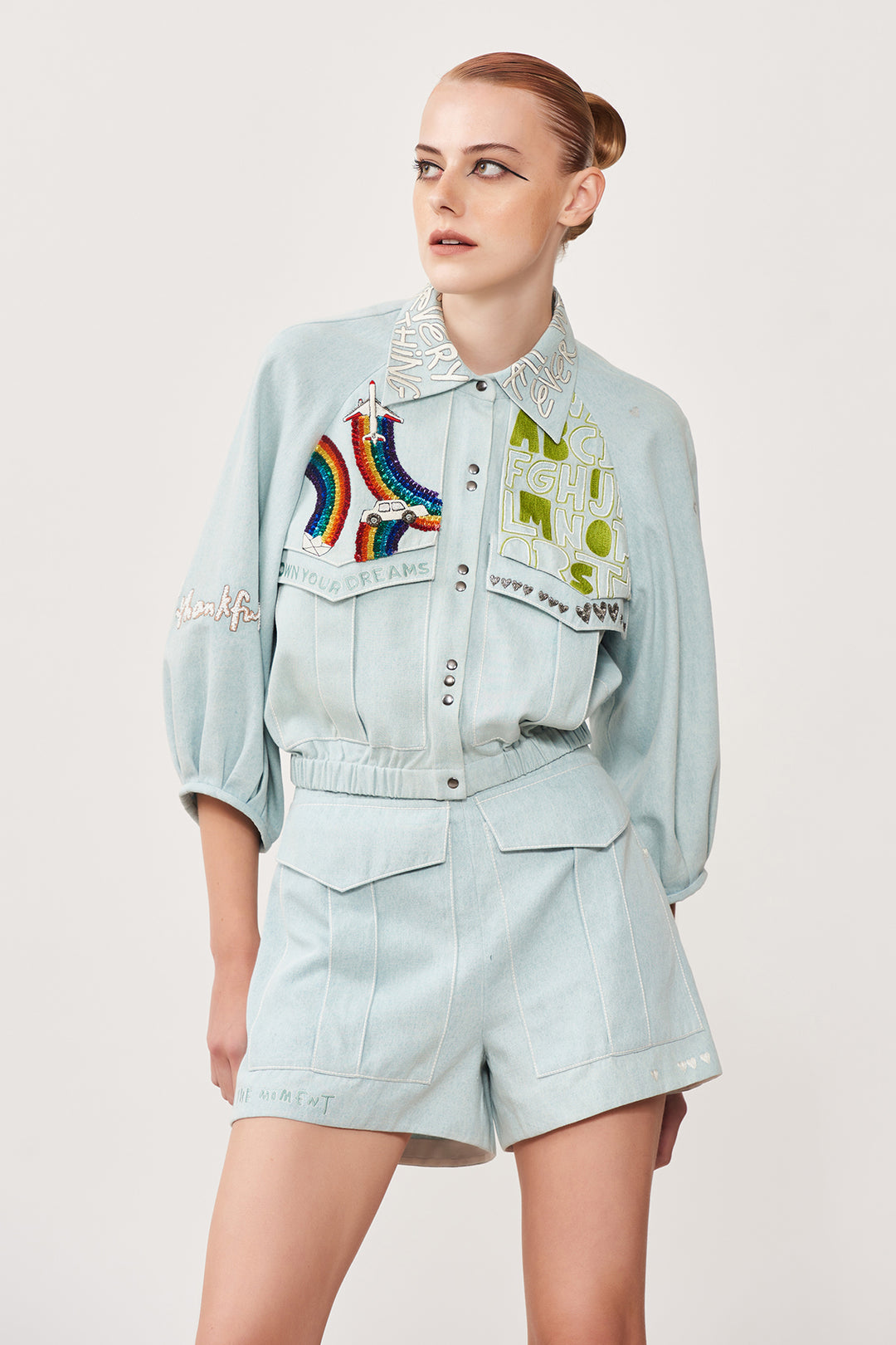 Own Your Dream Flap Short Jacket With Shorts