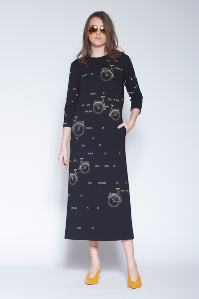 Infinity Bicycle Placement Midi Dress