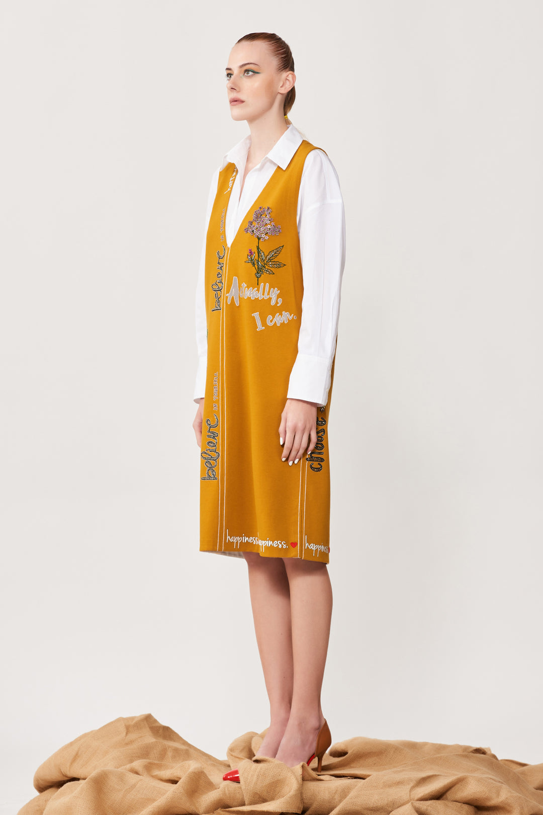Choose Happy Sleeveless Shift Dress