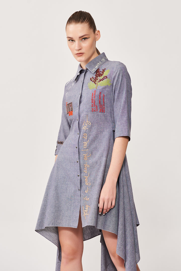 Keep Going Draped Dress With Belt at the Back