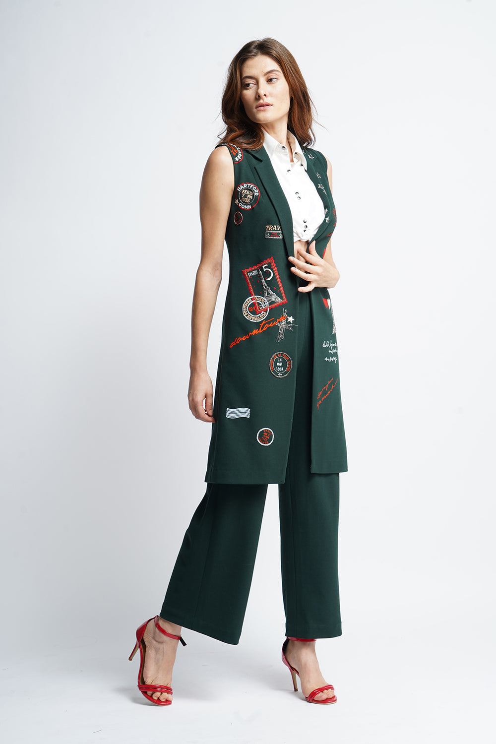 Dancing Downtown Sleeveless Jacket with Pants