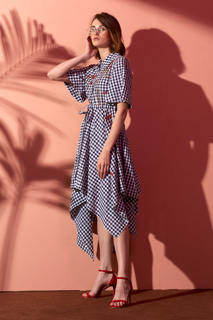Garden Of Dragonfly Asymmetric Dress