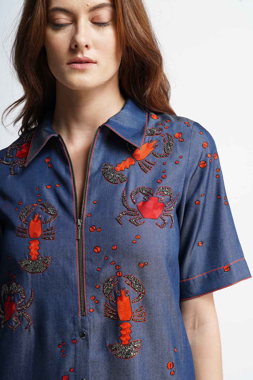 Crab And Prawns Shift Dress