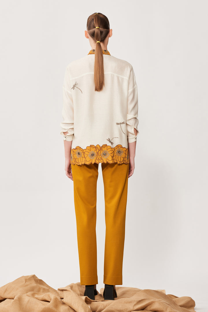Cutwork Flower Boxy Shirt