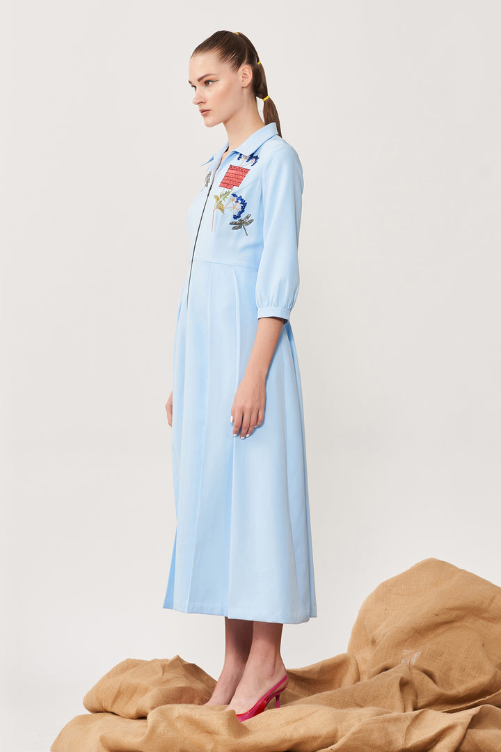Calender Back Open Dress