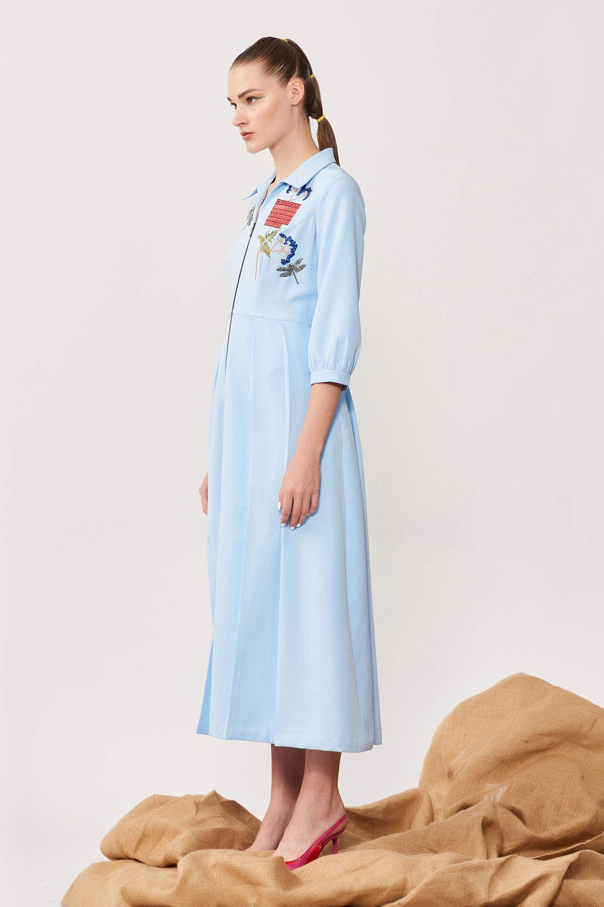 Calender Back Open Dress